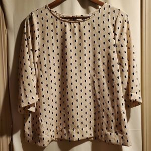 DKNYC Medium Women's Blouse Cream